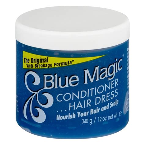Hair dressing with a touch of blue magic